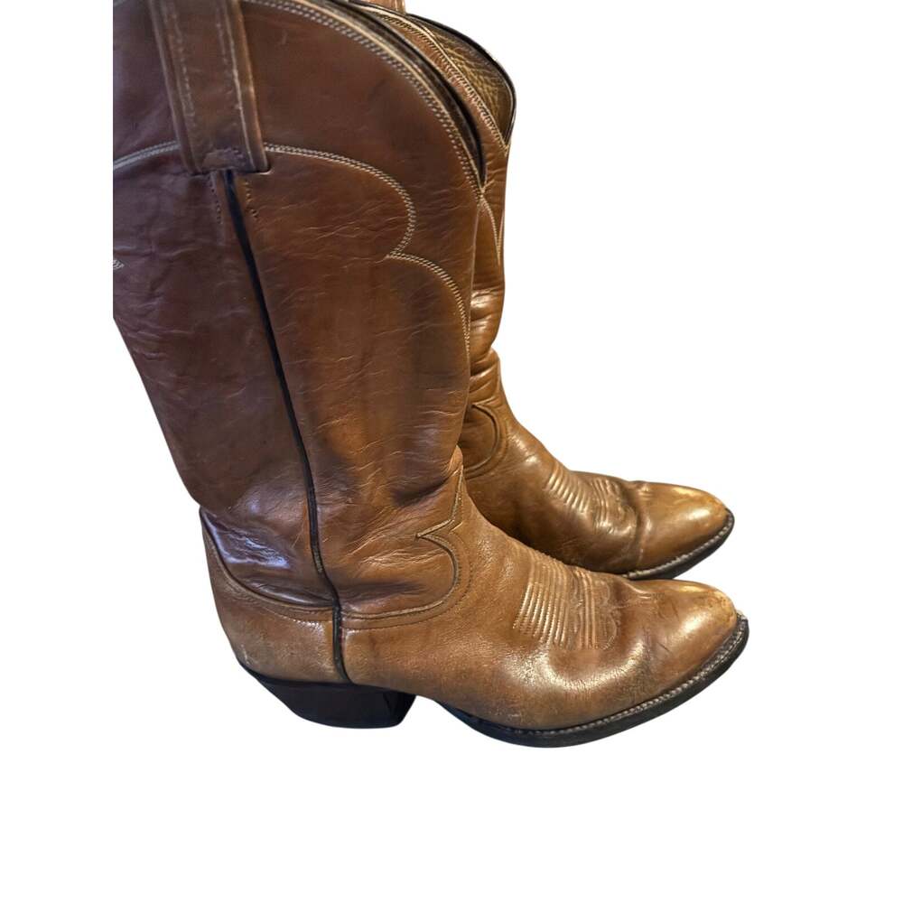 Tony Lama 5084 Men’s Western Boots Leather Brown Size 8.5D